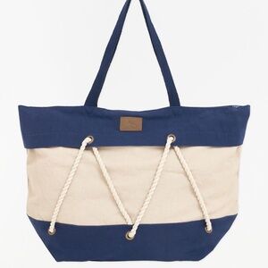 New Nautical Rope Large Zippered Tote